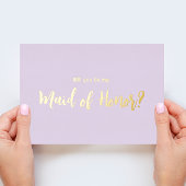 Minimal Gold Foil Bridesmaid Vorschlag Card Folieneinladung