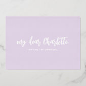 Minimal Gold Foil Bridesmaid Vorschlag Card Folieneinladung (Rückseite)