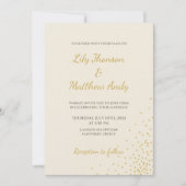Minimal Gold Foil Dot Hochzeit Einladung (Vorderseite)