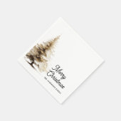 Minimal Gold Foil “Merry Christmas”  Serviette (Ecke)