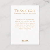 Minimal Gold Galaxy Necklace Display Visitenkarte (Rückseite)