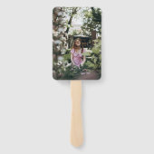 Minimal Gold Grad Cap Glückwunschs Foto Abschluss Fächer (Rückseite)