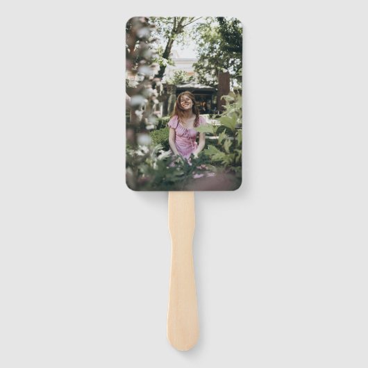 Minimal Gold Grad Cap Glückwunschs Foto Abschluss Fächer (Rückseite)