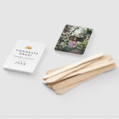 Minimal Gold Grad Cap Glückwunschs Foto Abschluss Fächer (Non-assembled)