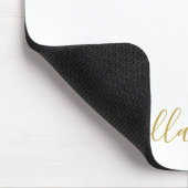 Minimal Gold Heart Script Signature Name  Mousepad (Ecke)