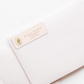 Minimal Gold Leaf Botanische Soft Pink-Adresse