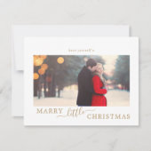 Minimal Gold Marry Kleine Weihnachten Save the Dat (Vorderseite)