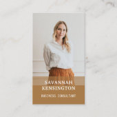 Minimal Gold Modern Professional Consultant Photo Visitenkarte (Vorderseite)
