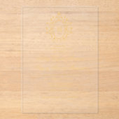Minimal Gold Monogram Acrylic Wedding Invitation Acryleinladungen (Vorderseite)