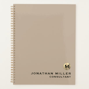 Minimal Gold Monogram Terminierungsbuch Planer