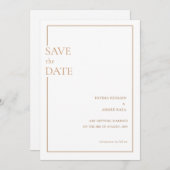 Minimal Gold-Script-Hochzeit für Muslime retten da Save The Date (Vorne/Hinten)