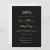 Minimal Gold Script islamische Heirat Einladung (Vorderseite)