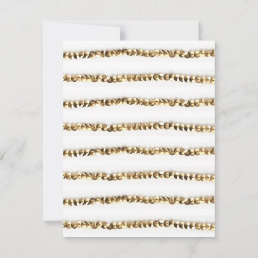 Minimal Gold Sequin Flat Note Personal Stationery Einladung (Rückseite)