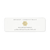 Minimal Gold Snowflake Frohe Weihnachtsadresse (Vorne)