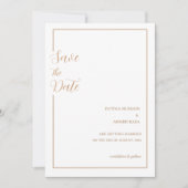 Minimal Gold Stilvolle muslimische Hochzeit retten Save The Date (Vorderseite)