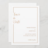 Minimal Gold Stilvolle muslimische Hochzeit retten Save The Date (Vorne/Hinten)