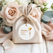 Minimal Gold Teddy Balloon Thank You Geschenkanhänger