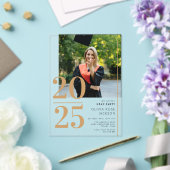 Minimal Gold Typografy Foto Abschluss Acryleinladungen (In Situ (Hochzeit))