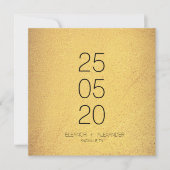 Minimal Gold und Black Simple No Foto Save The Date (Vorderseite)