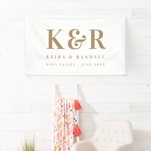 Minimal Gold und Weiß Banner (Insitu)