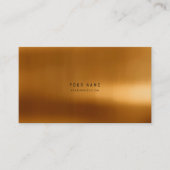 Minimal Gold Warm Metallic Steel VIP Visitenkarte (Vorderseite)