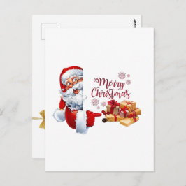 Minimal Golden Christmas Tree Card | Elegant Holid Postkarte