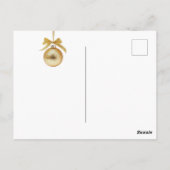 Minimal Golden Christmas Tree Card | Elegant Holid Postkarte (Rückseite)