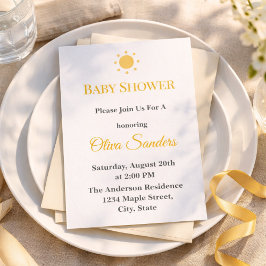 Minimal Golden Sun Composition Einladung