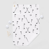 Minimal Golf Pattern Ball Flag Klettergarten Golfhandtuch (Insitu)