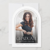 Minimal Graceful Elegance Foto Abschluss Einladung (Vorderseite)