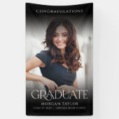 Minimal Graceful Elegance Foto Graduation Party Banner (Vertikal)