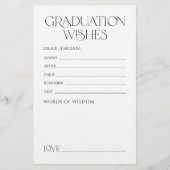 Minimal Graceful Elegance Graduate Beratung & Wüns (Vorderseite)