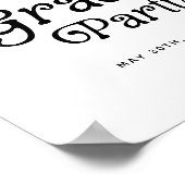 Minimal Grad Party Retro Abschluss Begrüßungszeich Poster (Ecke)