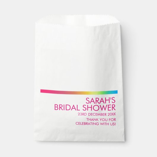 Minimal Gradient Holographic Brautparty Geschenktütchen (Vorderseite)