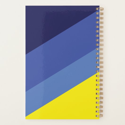 Minimal Gradient Notebook – Yellow & Blue Theme Planer (Rückseite)