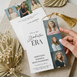 Minimal Graduation Era Then & Now Photos Grad Einladung