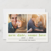 Minimal grafisch | 2 Fotos Hochzeitsaufschub