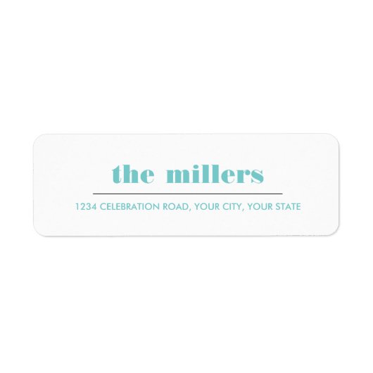 Minimal grafisch | Aqua Blue Hipster (Vorne)