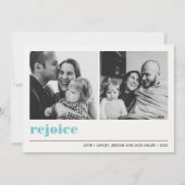 Minimal grafisch | Frohe Weihnachten 2 Foto Karte (Vorderseite)