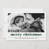 Minimal grafisch | Grün frommes Weihnachtsfest Fot Karte (Vorderseite)