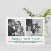 Minimal grafisch | Happy new year Collage 2 Foto Karte (Stehend Vorderseite)