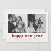 Minimal grafisch | Happy new year Collage 2 Foto Karte (Vorderseite)
