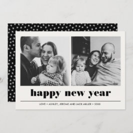 Minimal grafisch | Happy new year Collage 2 Foto Karte