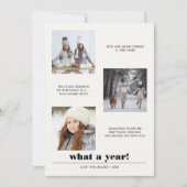 Minimal grafisch | Jahr im Überblick 3 Foto Collag Karte (Vorderseite)