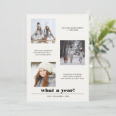 Minimal grafisch | Jahr im Überblick 3 Foto Collag Karte (Stehend Vorderseite)
