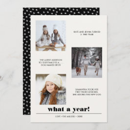 Minimal grafisch | Jahr im Überblick 3 Foto Collag Karte