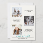 Minimal grafisch | Jahr im Überblick 3 Foto Collag Karte (Vorderseite)