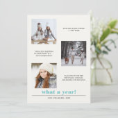 Minimal grafisch | Jahr im Überblick 3 Foto Collag Karte (Stehend Vorderseite)