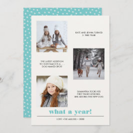 Minimal grafisch | Jahr im Überblick 3 Foto Collag Karte