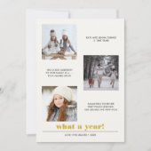Minimal grafisch | Jahr im Überblick 3 Foto Collag Karte (Vorderseite)